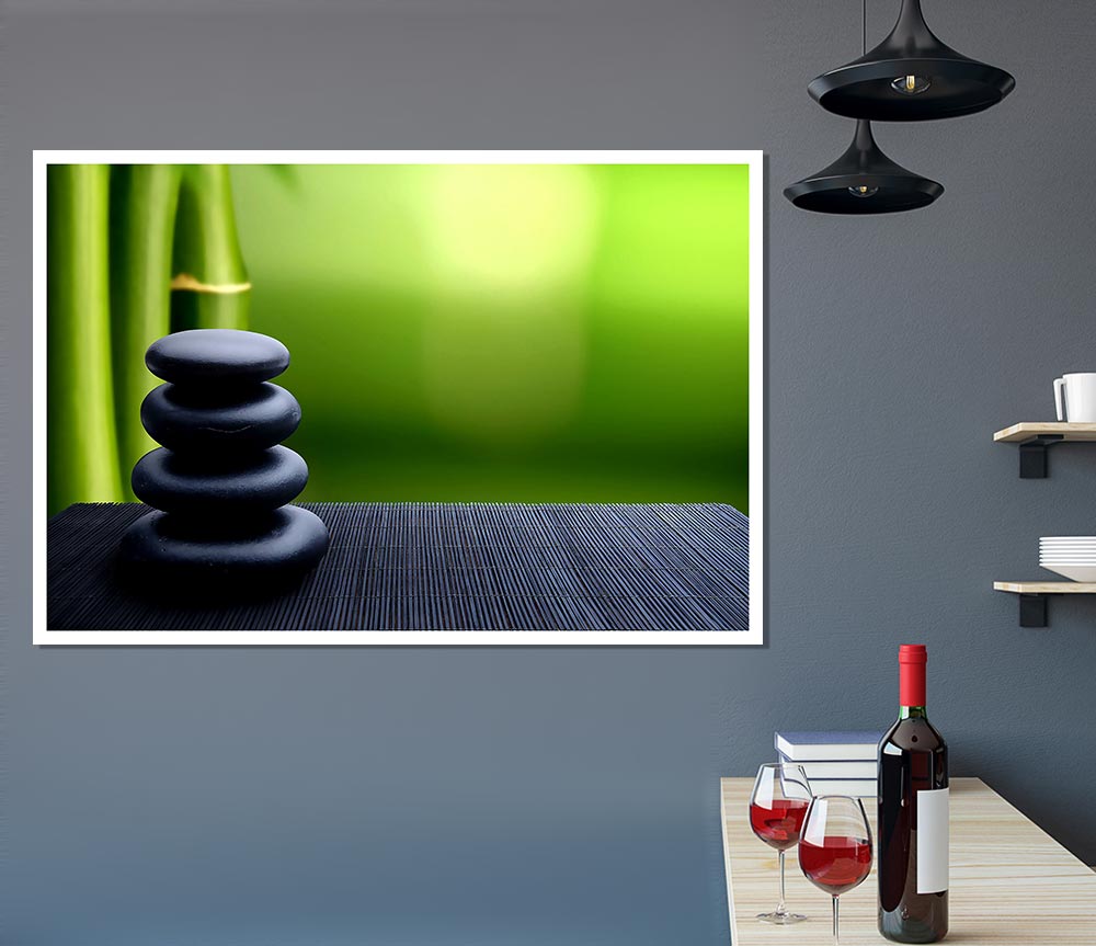 Zen Stones Background Print Poster Wall Art