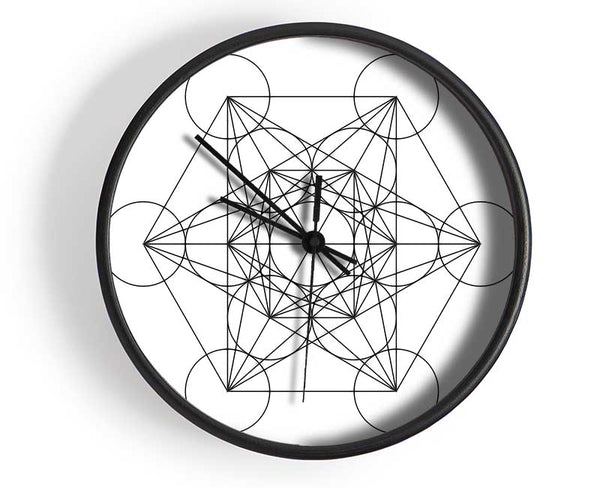 Metatrons Cube Drawing Clock - Wallart-Direct UK