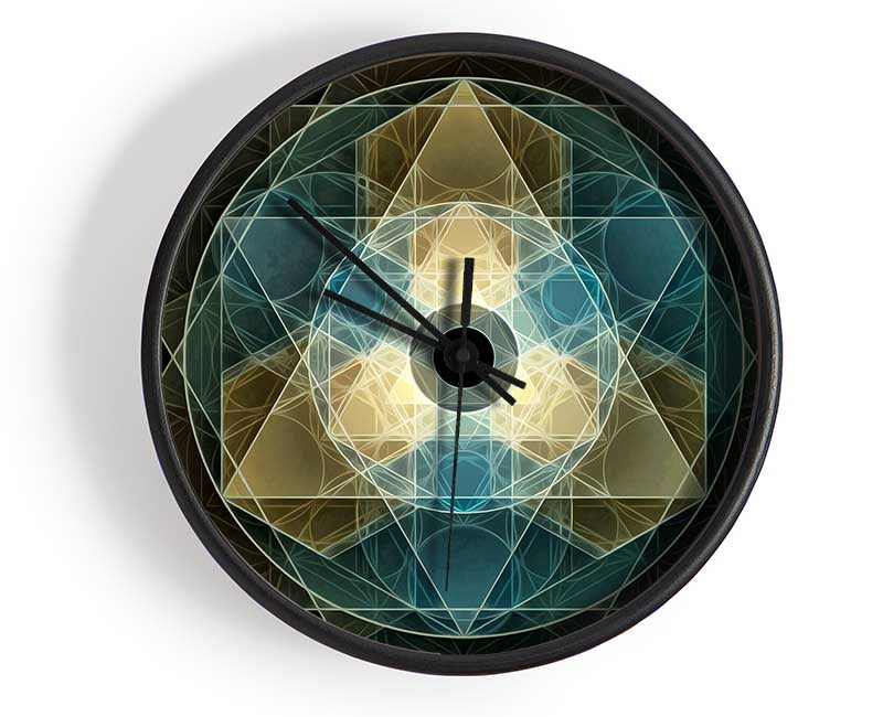 Sacred Pyramids Clock - Wallart-Direct UK