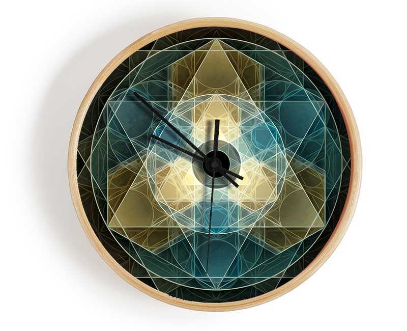 Sacred Pyramids Clock - Wallart-Direct UK