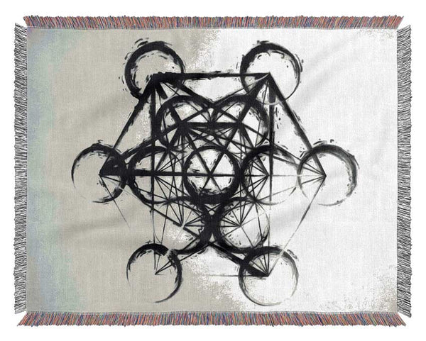 Metatron Cube Woven Blanket