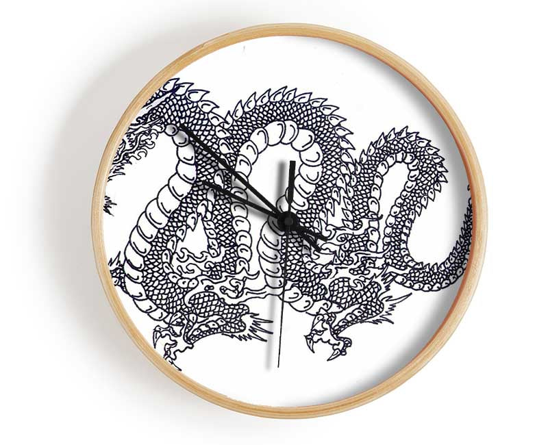 Chinese Dragon Clock - Wallart-Direct UK