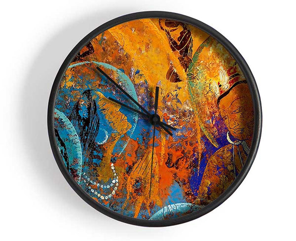 Tibetan Buddhist Clock - Wallart-Direct UK