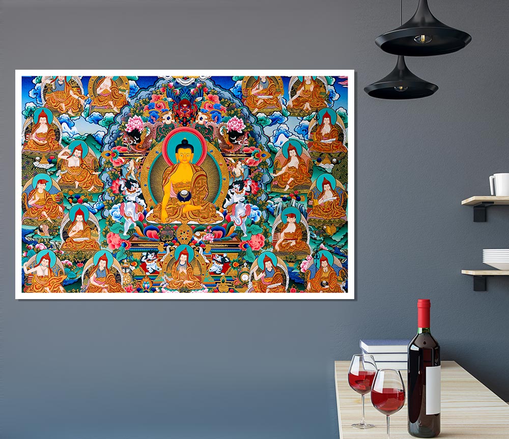 Tibetan Gods Print Poster Wall Art