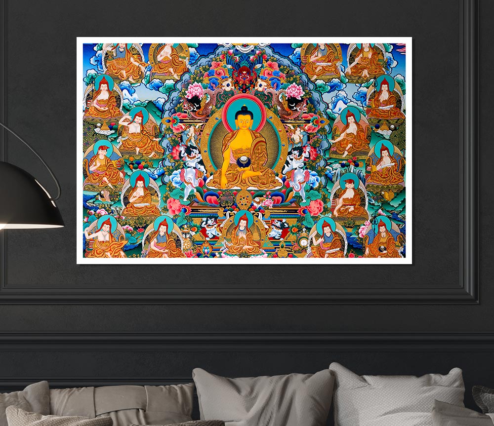 Tibetan Gods Print Poster Wall Art