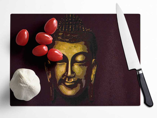 Gently Smiling Buddha Glass Chopping Board