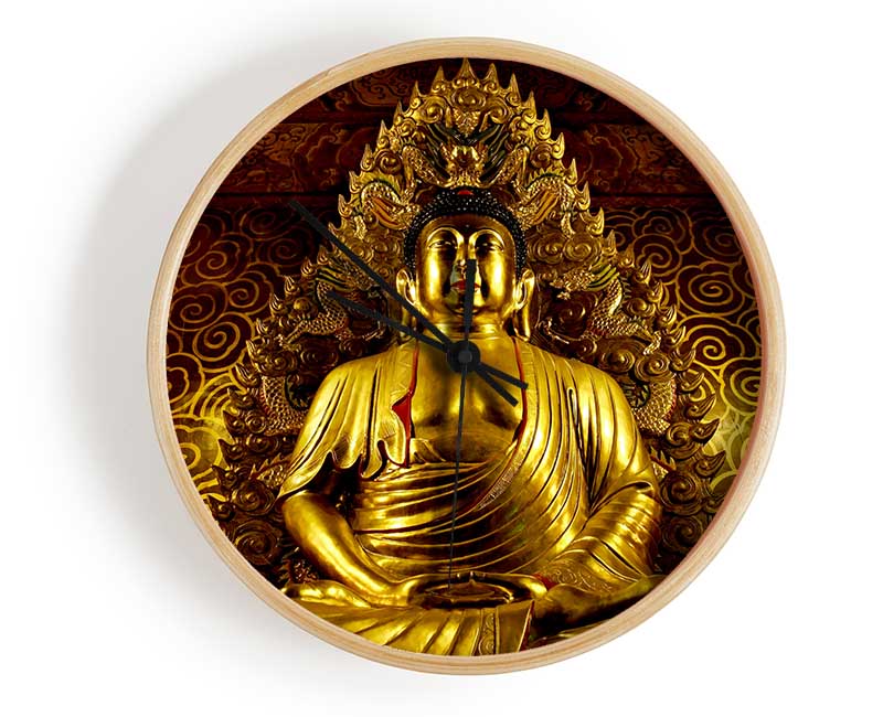 Thai Golden Buddha Clock - Wallart-Direct UK