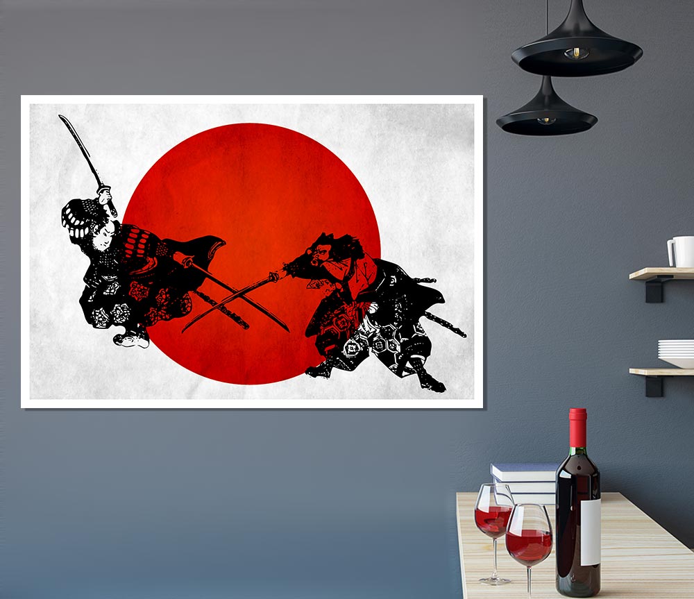 Japanese Warriors Print Poster Wall Art