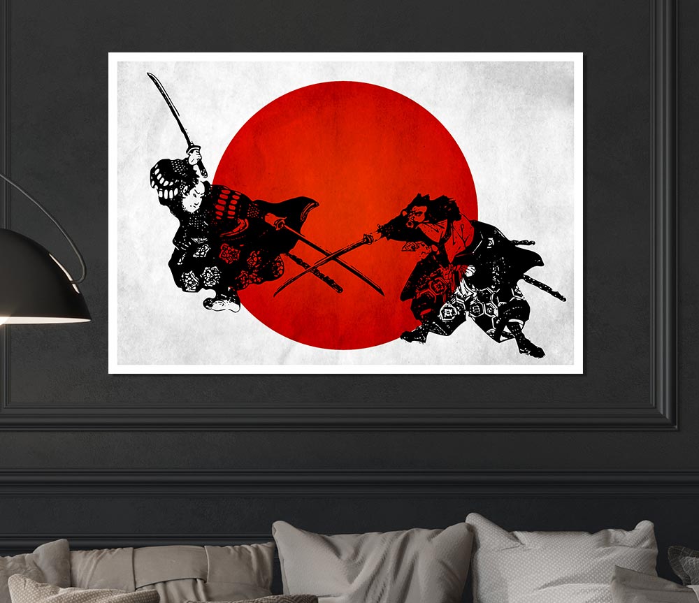 Japanese Warriors Print Poster Wall Art