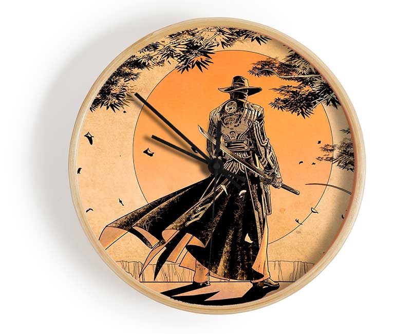 Japanese Samurai Sunset Clock - Wallart-Direct UK