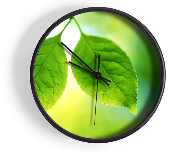 Duo Tree Leaves Clock - Wallart-Direct UK