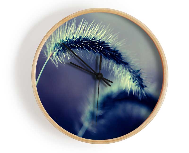 Spikelets Macro Clock - Wallart-Direct UK