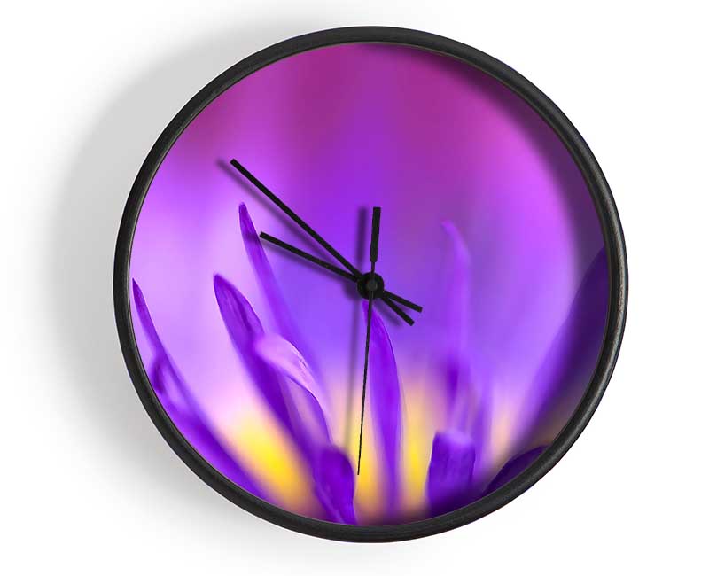 Delicate Purple Petals Clock - Wallart-Direct UK