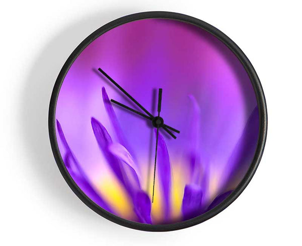 Delicate Purple Petals Clock - Wallart-Direct UK