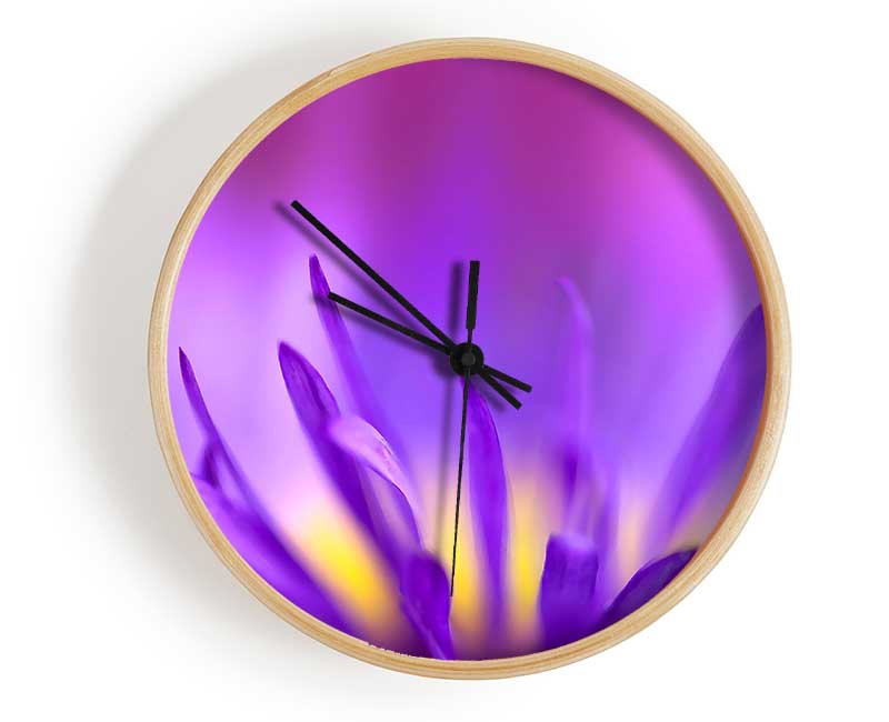 Delicate Purple Petals Clock - Wallart-Direct UK