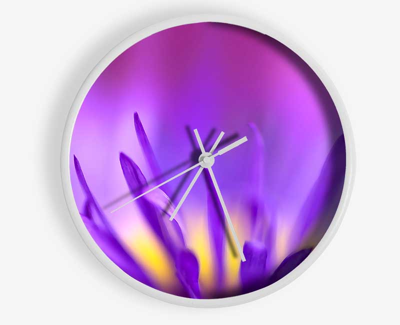 Delicate Purple Petals Clock - Wallart-Direct UK