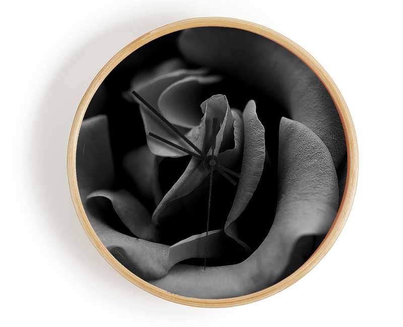 Rose B n W Clock - Wallart-Direct UK