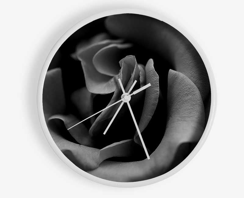 Rose B n W Clock - Wallart-Direct UK