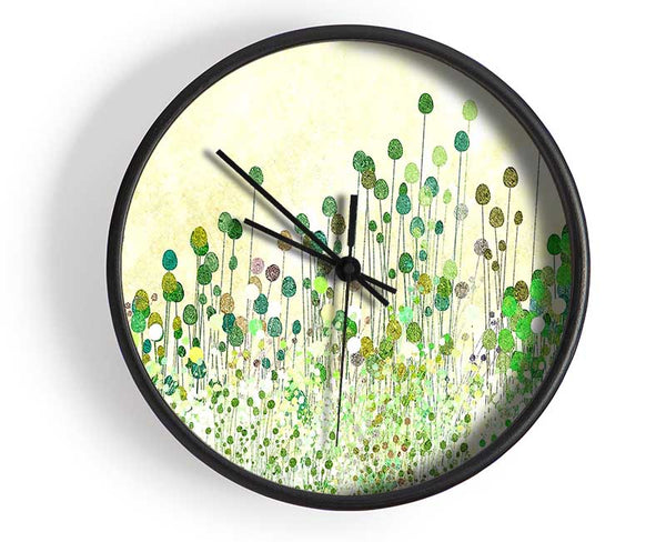 Poppy Buds Vintage Art Clock - Wallart-Direct UK