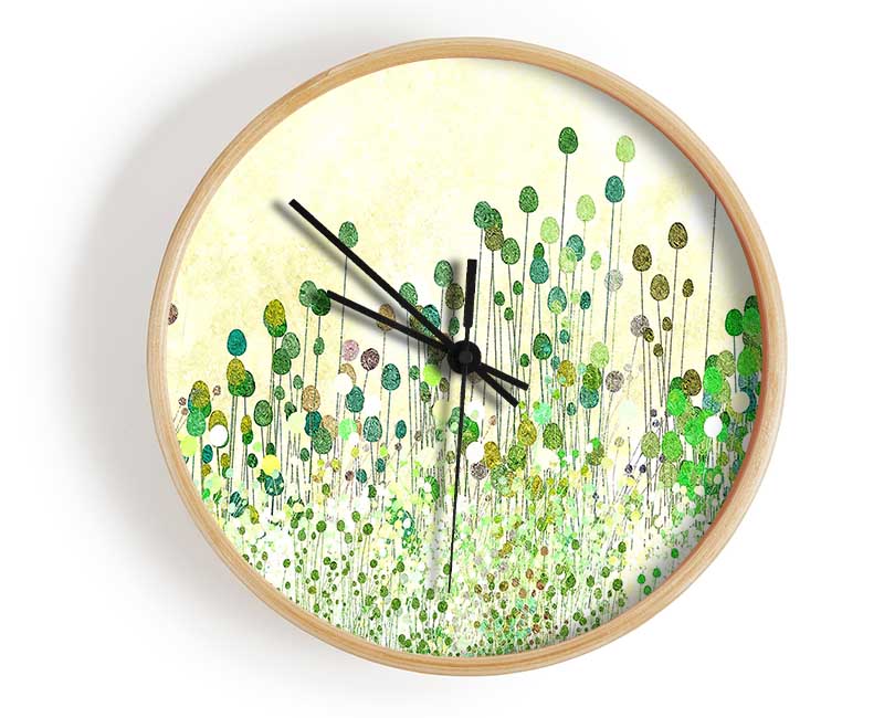 Poppy Buds Vintage Art Clock - Wallart-Direct UK