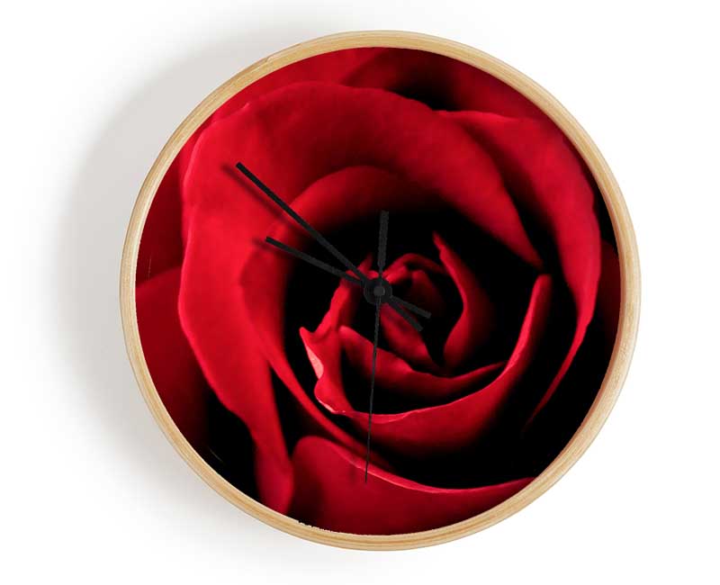 Rose Petal Beauty Red Clock - Wallart-Direct UK