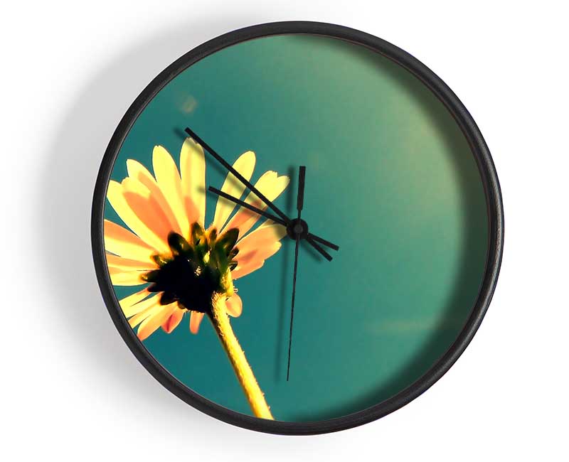 Summer Flower Retro Sunshine Clock - Wallart-Direct UK