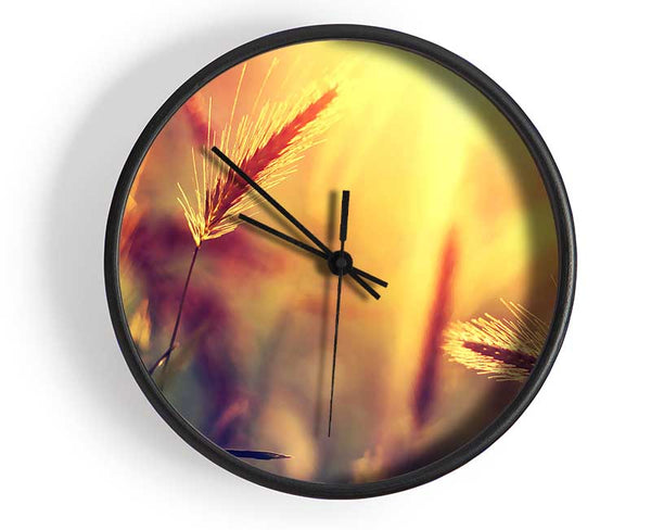 Summer Wheat Field In Golden Light Clock - Wallart-Direct UK