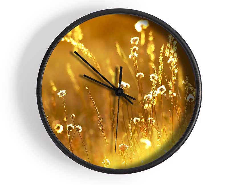 Summer Sunlight Over Field Clock - Wallart-Direct UK