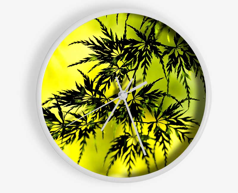 Summer Tree Leaves Clock - Wallart-Direct UK