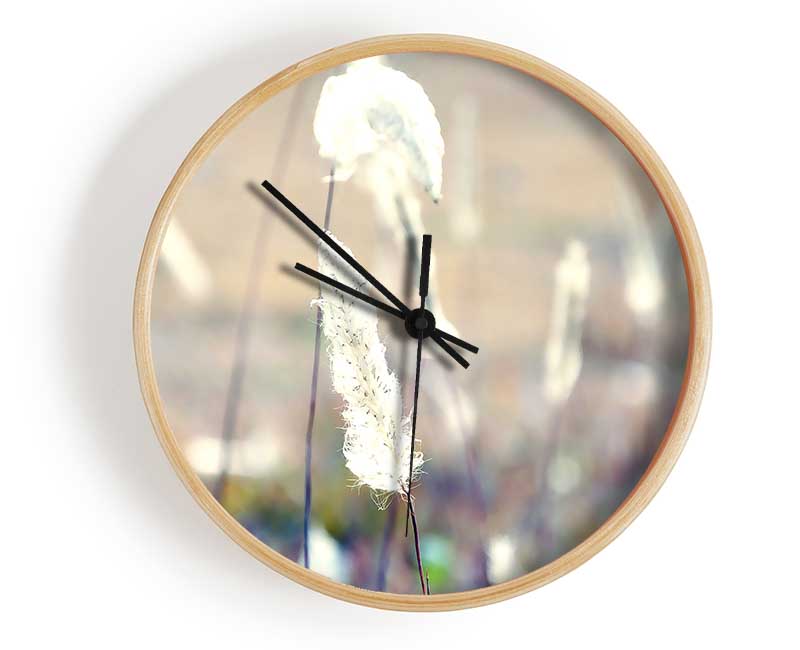 Grass Fluff Summer Clock - Wallart-Direct UK