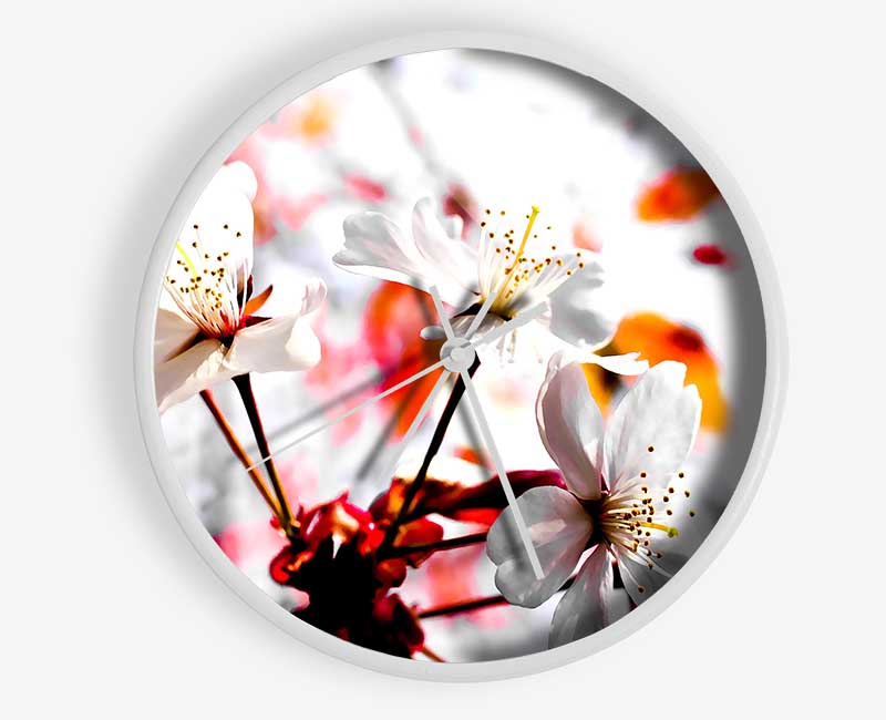 Spring Season Flowers Clock - Wallart-Direct UK