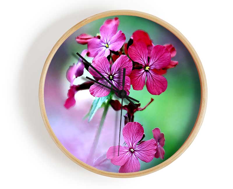 Fresh Flowers In The Garden Clock - Wallart-Direct UK