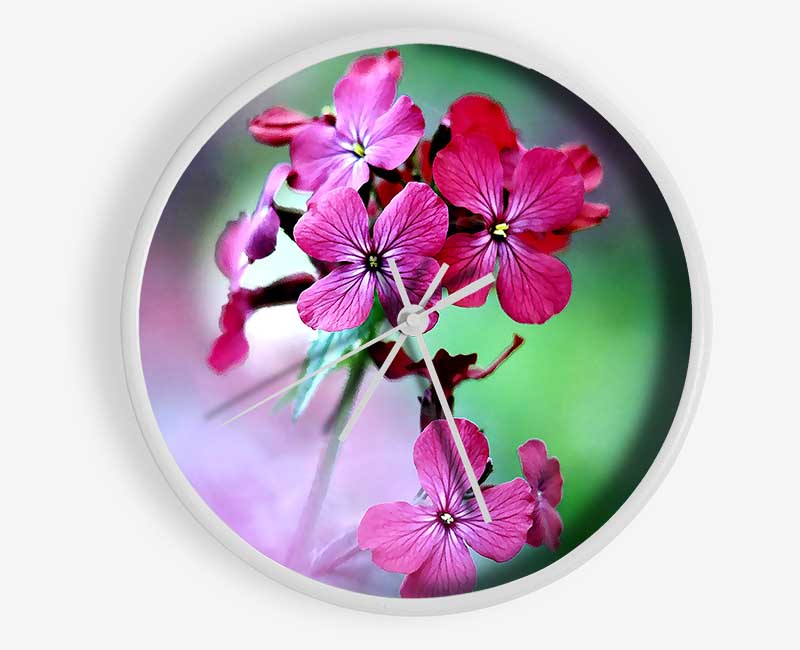 Fresh Flowers In The Garden Clock - Wallart-Direct UK