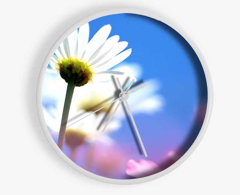 Daisies In The Sky Clock - Wallart-Direct UK