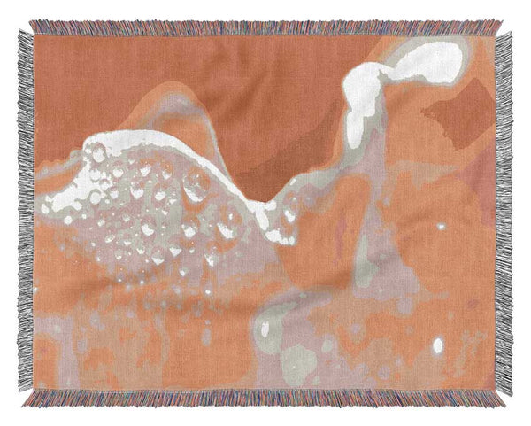 Pink Rose Dew Drop Woven Blanket