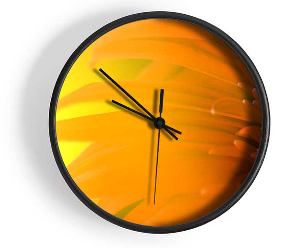 Orange Flower Mist Clock - Wallart-Direct UK