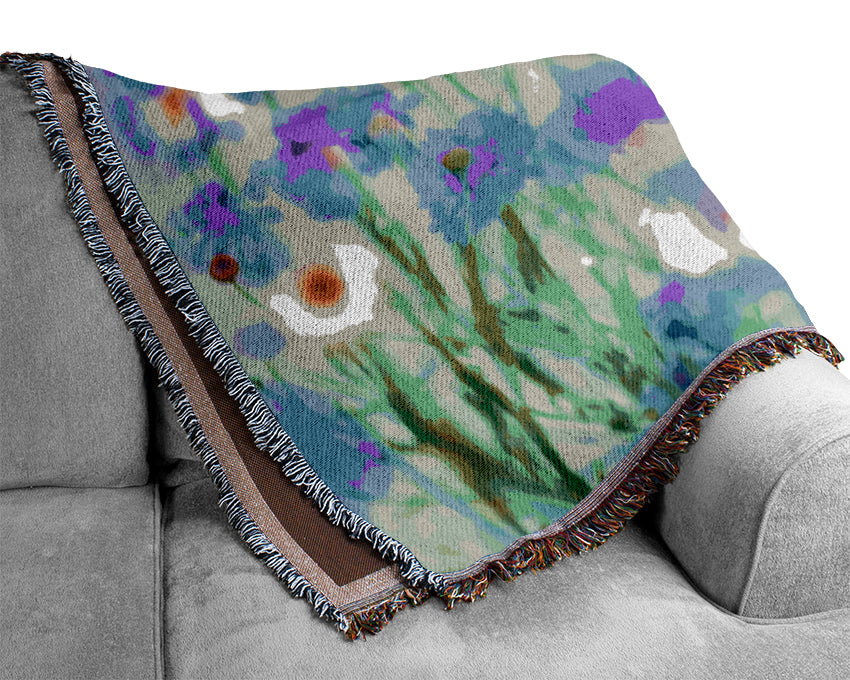 Lovely Poppy Garden Woven Blanket