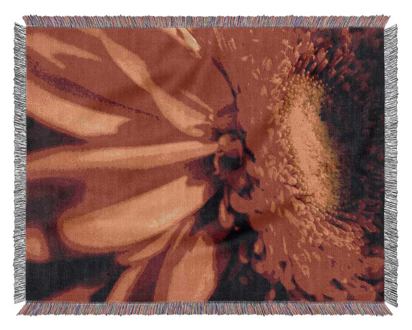 Close-up Of A Gerbera Woven Blanket