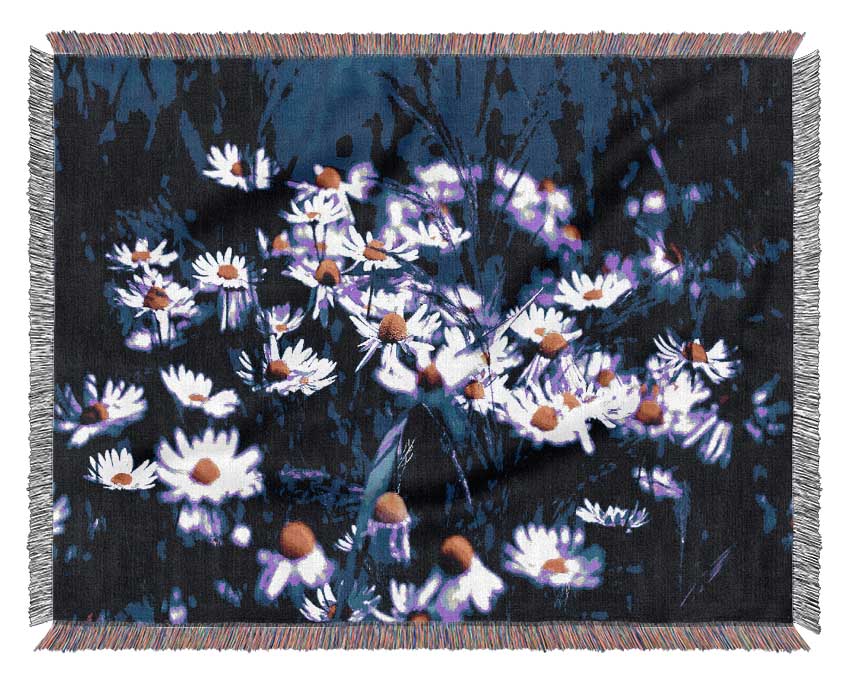 Chamomile Flowers Woven Blanket