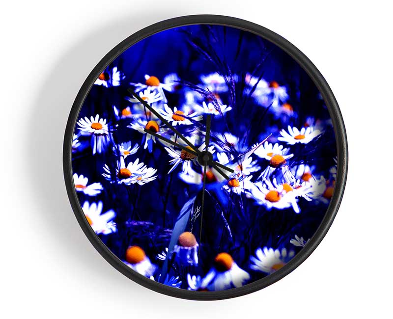 Chamomile Flowers Clock - Wallart-Direct UK