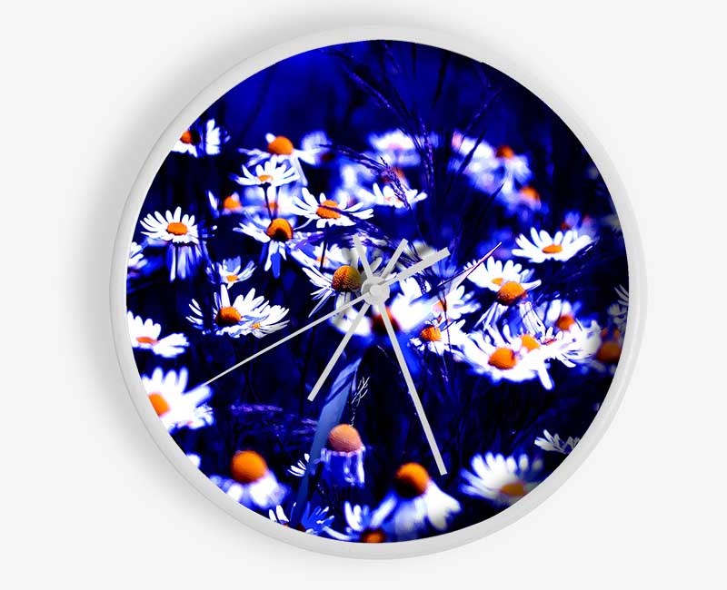 Chamomile Flowers Clock - Wallart-Direct UK