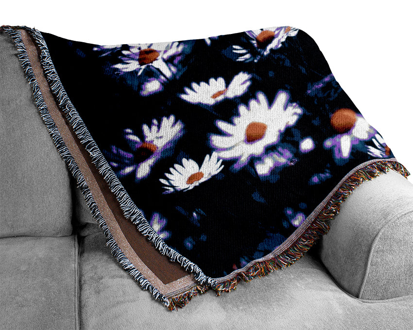 Chamomile Flowers Woven Blanket