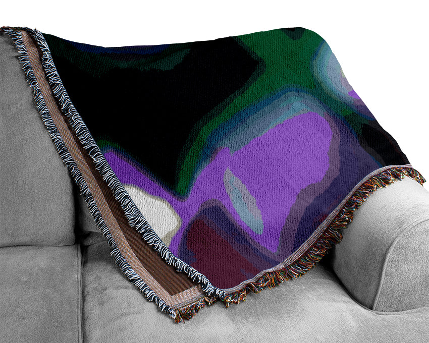 Violet Tulip Woven Blanket