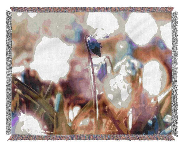 Soft Purples In The Garden Woven Blanket