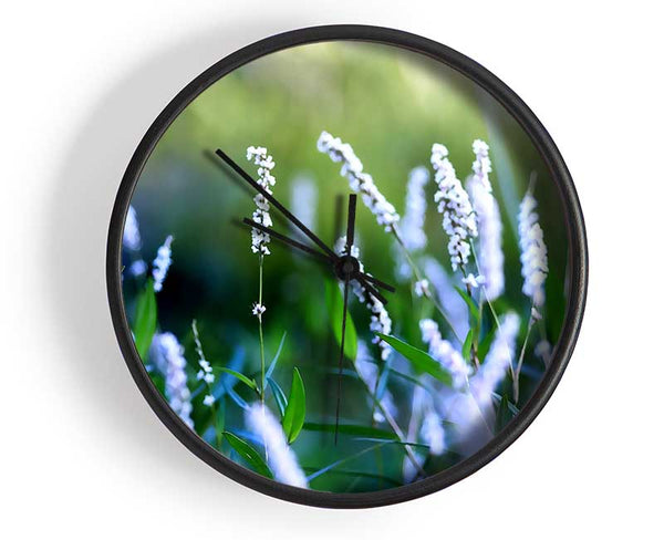 Bush Flowers Clock - Wallart-Direct UK