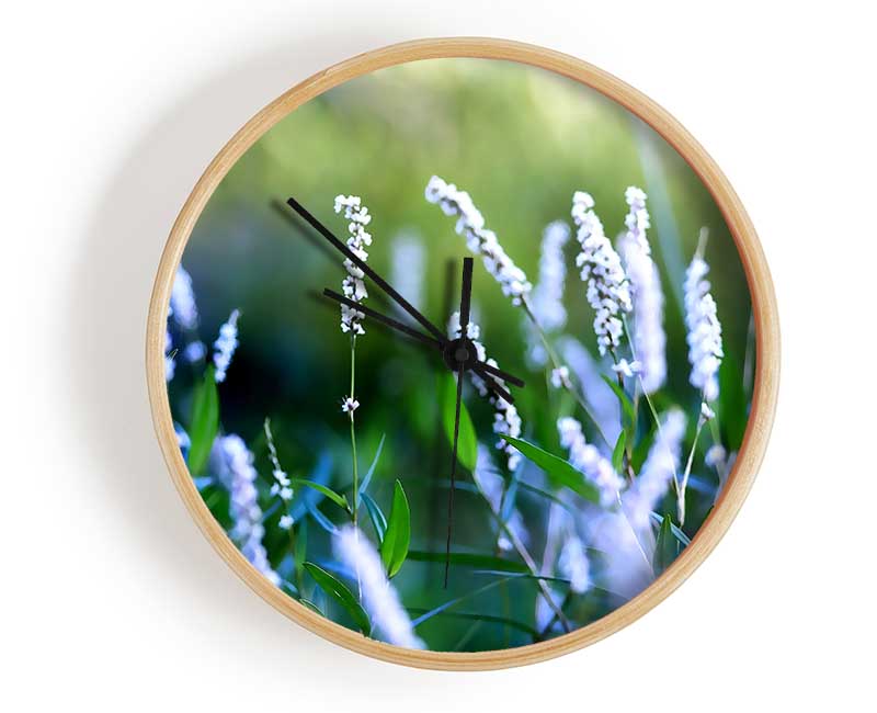 Bush Flowers Clock - Wallart-Direct UK