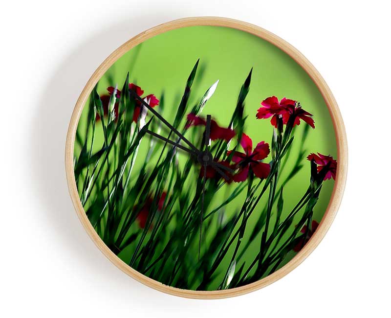 Small Field Flowers Clock - Wallart-Direct UK