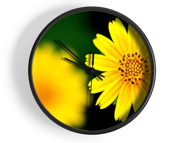 Beautiful Yellow Flower Clock - Wallart-Direct UK