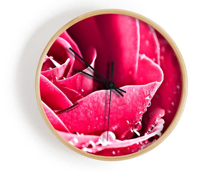 Rose Petals In Bloom Clock - Wallart-Direct UK