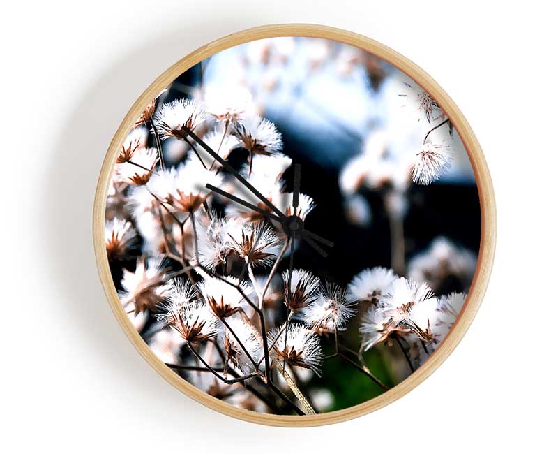 Fluffy Winter Bloom Clock - Wallart-Direct UK